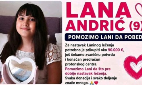 Pomozimo maloj Lani (9) da nastavi svoju borbu: Boluje od agresivnog tumora, pomoć je potrebna što pre