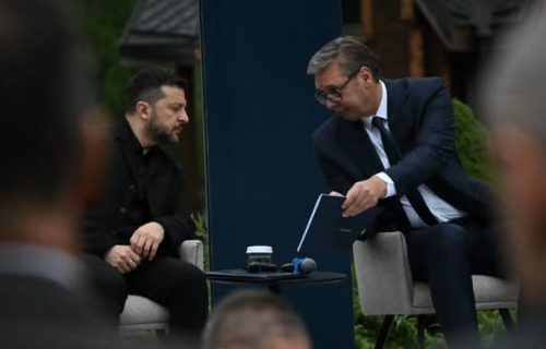 Vućić se sastao sa predsednikom Ukrajine Zelenskim u Huti