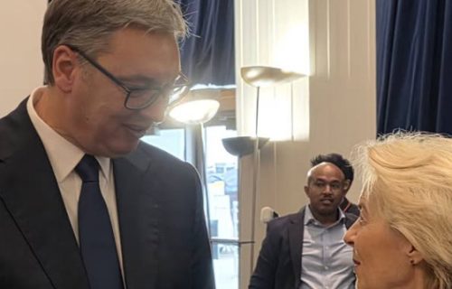 Vučić sa Fon der Lajen: "Verujem da će Srbija ubrzati svoj put ka EU" (FOTO)