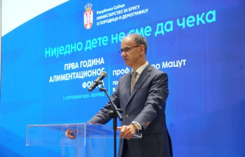 Macut: "Iz Alimentacionog fonda isplaćeno više od 63 miliona dinara, podrška za 959 dece"