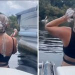 Ogromna rečna neman iskočila u savršenom momentu: Ženu u šoku posle bliskog susreta (VIDEO)