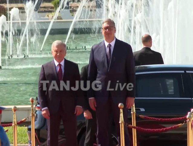 Svečani prijem za predsednika Uzbekistana: Vučić uz najviše države počasti ugostio Mirzijojeva (VIDEO)
