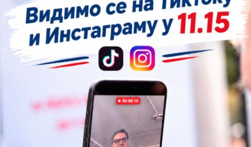 Vučić se obraća na TikToku i Instagramu: “Vidimo se u 11:15”