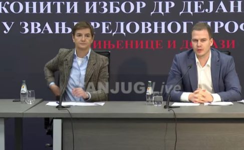 Brnabić i Jakšić: “Kandidat Studentske liste za premijera nije ispunjavao uslove za izbor za redovnog profesora” (VIDEO)