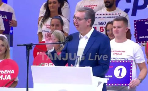 (UŽIVO) Vučić se obraća na skupu liste “Ujedinjena Srbija” u Lazarevcu: “Srećan sam što sam ovde” (VIDEO)