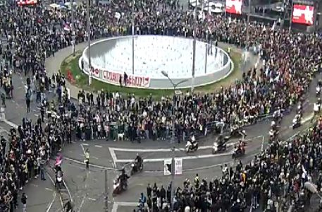 U Beogradu na nekoliko mesta okupljanja pristalica Studentske liste pred skup na Slaviji