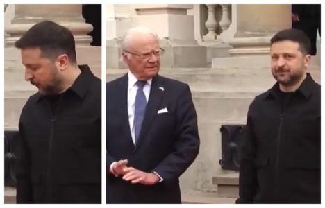 Kruži viralni snimak Zelenskog: Otpužuju ga da je pljunuo švedskog kralja (VIDEO)